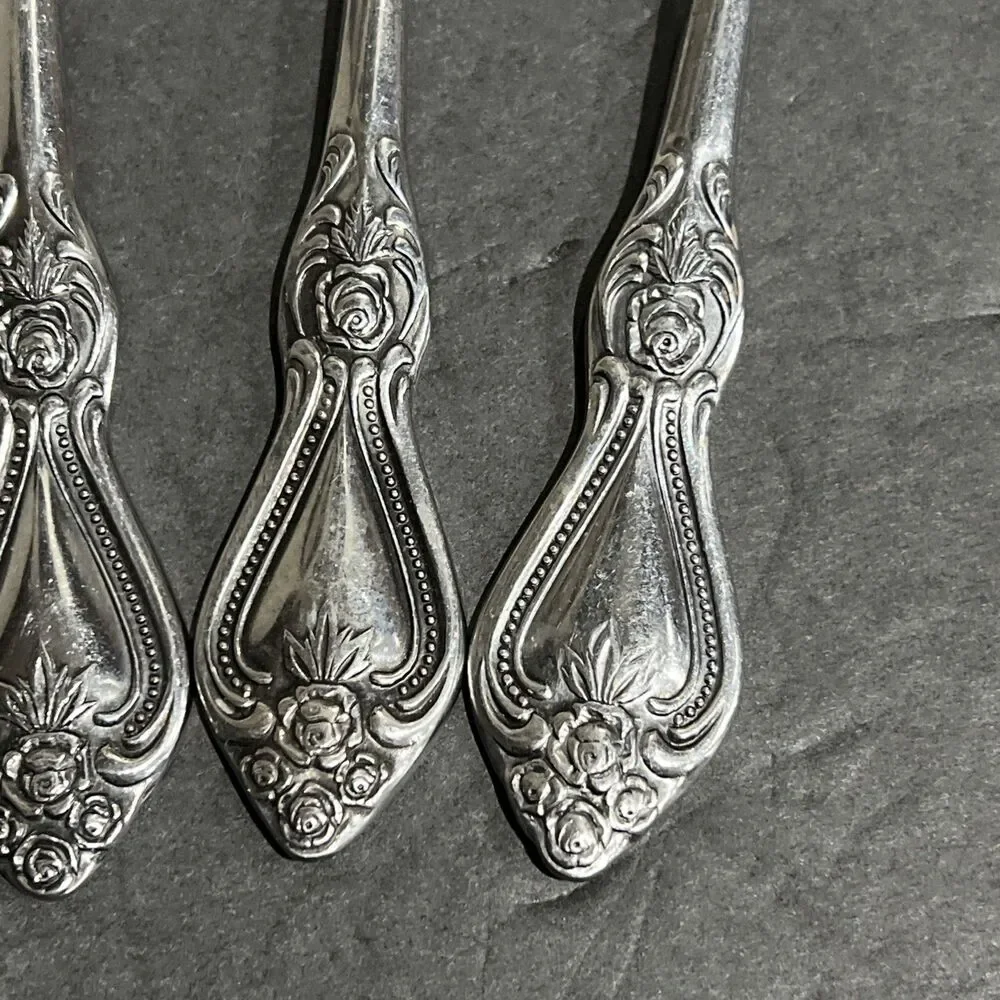 Stanley Roberts SRB269 Stainless Flatware 5 Spoons Garden Floral Rose Korea